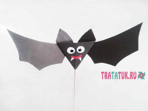 Как сделать летучую мышь на Хэллоуин. Летучая мышь из бумаги: поэтапное создание поделки на Хэллоуин