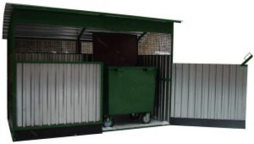 Контейнер для бытового мусора металлический 1 1м3. Мусорный евроконтейнер металлический 1,1 м3