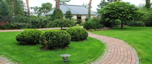 Красивый газон и ландшафт перед домом. Тонкости в дизайне палисадника 07 Красивый газон и ландшафт перед домом. Тонкости в дизайне палисадника 07