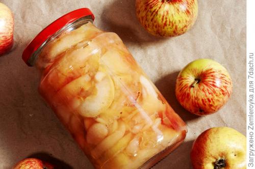 Пятиминутка из яблок на зиму. Заготовка из яблок с малым количеством сахара Пятиминутка