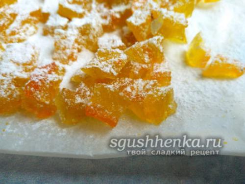 Цукаты из арбузных корок с апельсином. Как приготовить цукаты из арбузных корок: рецепт с апельсином и лимоном