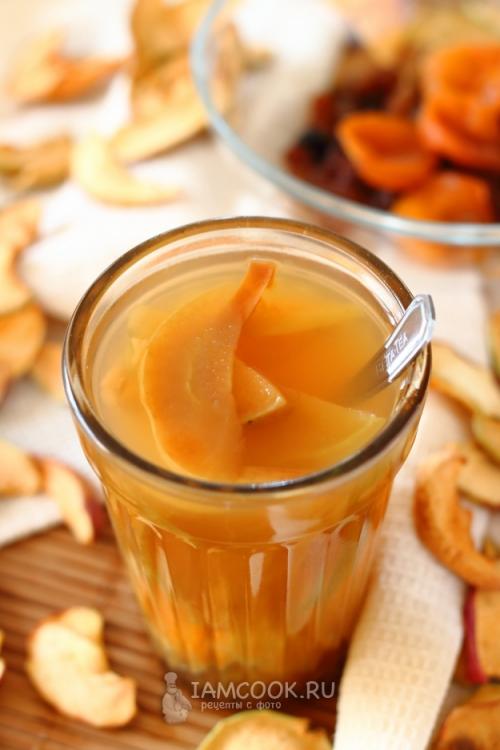 Вкусный и полезный компот из яблок сушеных и изюма 10