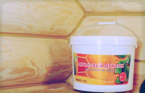 Герметик для бревна теплый шов. Акриловые