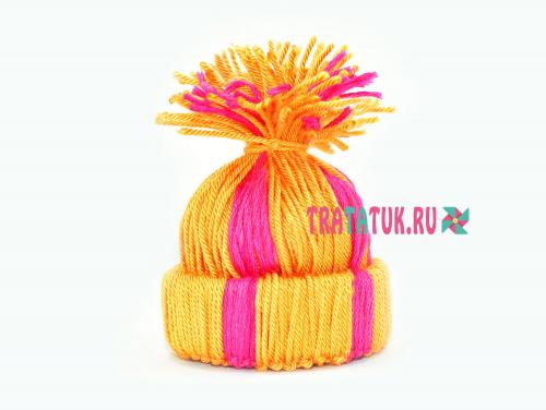 Как собрать основу шапки из трубочек. Шапочка из втулки и ниток: мастер-класс