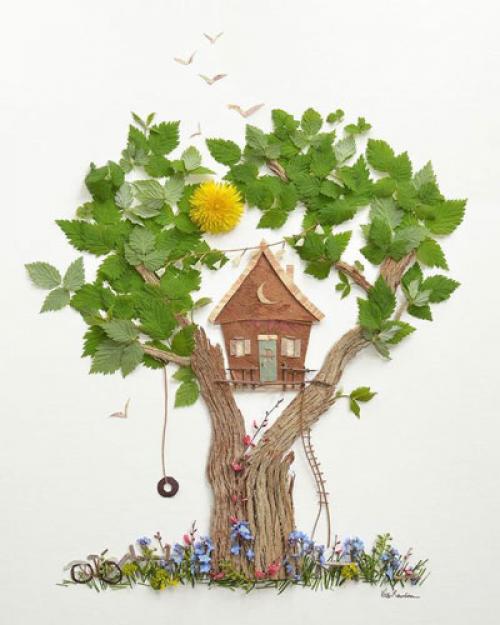 Как сделать картину из сухих цветов. Картины из листьев и цветов своими руками: 70 идей